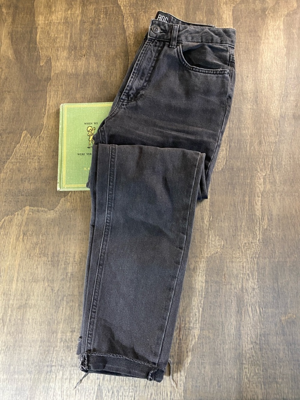 BDG Black High-Waist Mom Slim Jeans